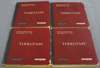 Ferrograph-Five vintage 8 1/4in spools